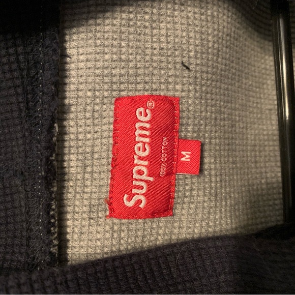 Supreme Waffle Hoodie - Lightly worn, like new - Picture 4 of 4